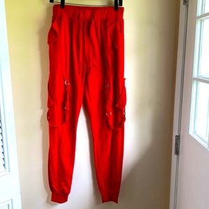 SHEIN red joggers.